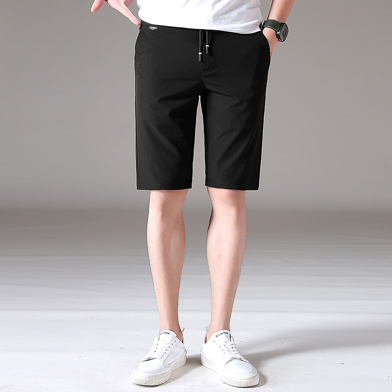 Herr Byxor Billigt Casual Slim Fit Kortbyxor Adolescens Shorts Svart